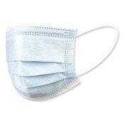 Boardwalk® Three-Ply General Use Face Mask, Blue, 50/Box Item: BWKMS2000BX