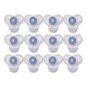 Boardwalk® Urinal Screen with Non-Para Cleaner Block, Green Apple Scent, 3.25 oz, Blue/White, 12/Box Item: BWKNUS