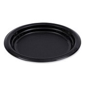 Boardwalk® Hi-Impact Plastic Dinnerware, Plate, 6" dia, Black, 1,000/Carton Item: BWKPLTHIPS6BL