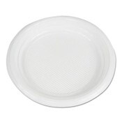 Boardwalk® Hi-Impact Plastic Dinnerware, Plate, 6" dia, White, 1,000/Carton Item: BWKPLTHIPS6WH