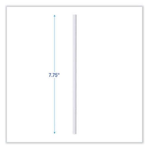Boardwalk® Individually Wrapped Paper Straws, 7.75" x 0.25", White, 3,200/Carton Item: BWKPPRSTRWWR