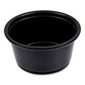 Boardwalk® Souffle/Portion Cups, 2 oz, Polypropylene, Black, 125 Cups/Sleeve, 20 Sleeves/Carton Item: BWKPRTN2BL