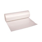 Boardwalk® High Density Industrial Can Liners Coreless Rolls, 45 gal, 16 mic, 40" x 48", Natural, Perforated, 25 Bags/Roll, 10 Rolls/CT Item: BWKRH4048S