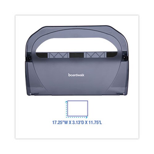 Boardwalk® Toilet Seat Cover Dispenser, 17.25 x 3.13 x 11.75, Smoke Black Item: BWKTS510SBBWEA