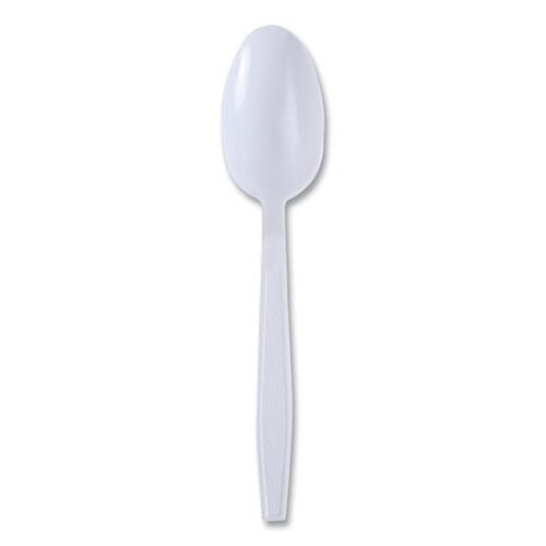 Boardwalk® Heavyweight Wrapped Polypropylene Cutlery, Teaspoon, White, 1,000/Carton Item: BWKTSHWPPWIW
