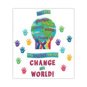 Carson-Dellosa Education Motivational Bulletin Board Sets, 47-Piece Set, One World, 24.7" x 20", Multicolor Item: CDP110488