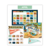 Carson-Dellosa Education Calendar Bulletin Board Sets, 123-Piece Set, Let's Explore, 23" x 13", Multicolor Item: CDP110556
