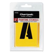 Chartpak® Professional Lettering Stencils, Painting Stencil Set, A-Z Set/0-9, 2", Manila, 35/Set Item: CHA01555