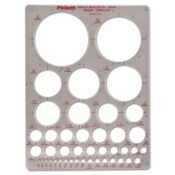 Chartpak® Templates, Circles, 7 x 10, Smoke Item: CHA1204I