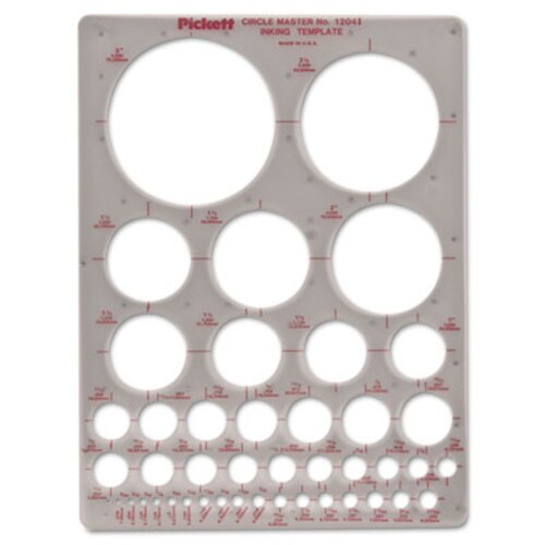 Chartpak® Templates, Circles, 7 x 10, Smoke Item: CHA1204I
