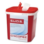 Chicopee® S.U.D.S Bucket with Lid, 7.5 x 7.5 x 8, Red/White, 3/Carton Item: CHI0728