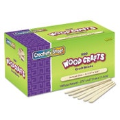 Creativity Street® Natural Wood Craft Sticks, 4.5" x 0.38", Natural, 1,000/Box Item: CKC377501