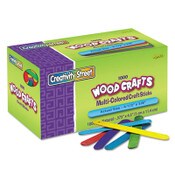Creativity Street® Colored Wood Craft Sticks, 4.5" x 0.38", Assorted, 1,000/Box Item: CKC377502