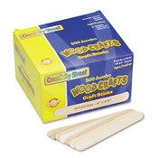 Creativity Street® Natural Wood Craft Sticks, 6" x 0.75", Natural, 500/Box Item: CKC377601