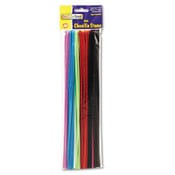 Creativity Street® Regular Stems, 12" x 4 mm, Metal Wire, Polyester, Assorted, 100/Pack Item: CKC711201