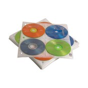 Case Logic® Two-Sided CD Storage Sleeves for Ring Binder, 8 Disc Capacity, Clear, 25 Sleeves Item: CLG3200366