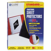 C-Line® Traditional Polypropylene Sheet Protectors, Standard Weight, 11 x 8.5, 50/BX Item: CLI00032