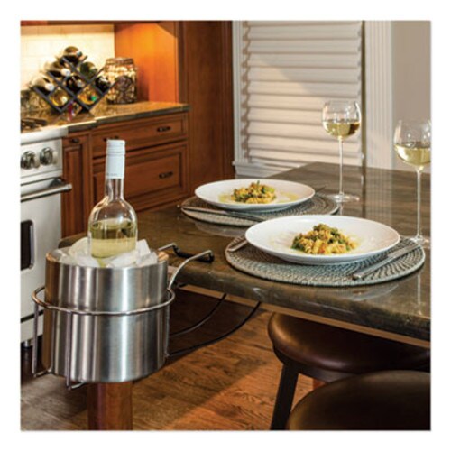 C-Line® Wine By Your Side, Steel Frame/Red Wine Adapter/Ice Bucket, 161.06 cu in, Stainless Steel Item: CLI20014