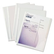 C-Line® Vinyl Report Covers with Binding Bars, 0.13" Capacity, 8.5 x 11, Clear/Clear, 50/Box Item: CLI32457