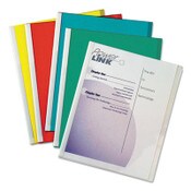 C-Line® Vinyl Report Covers, 0.13" Capacity, 8.5 x 11, Clear/Assorted, 50/Box Item: CLI32550