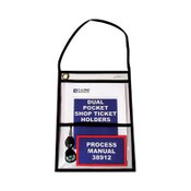 C-Line® 2-Pocket Shop Ticket Holder w/Setrap, Black Stitching, 150-Sheet, 9 x 12, 15/Box Item: CLI38912