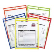 C-Line® Stitched Shop Ticket Holders, Neon, Assorted 5 Colors, 75", 9 x 12, 25/BX Item: CLI43910