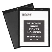 C-Line® Shop Ticket Holders, Stitched, One Side Clear, 75 Sheets, 11 x 14, 25/BX Item: CLI45114