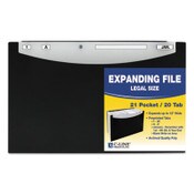 C-Line® 21-Pocket Stand-Up Design Expanding File, 12" Expansion, 21 Sections, 1/5-Cut Tabs, Legal Size, Black Item: CLI48221