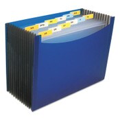 C-Line® 13-Pocket Expanding File, 9.25" Expansion, 13 Sections, 1/6-Cut Tabs, Letter Size, Blue Item: CLI48235