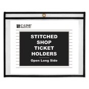 C-Line® Shop Ticket Holders, Stitched, Both Sides Clear, 75 Sheets, 12 x 9, 25/Box Item: CLI49912