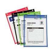 C-Line® Heavy-Duty Super Heavyweight Plus Stitched Shop Ticket Holders, Clear/Assorted, 9 x 12, 20/Box Item: CLI50920