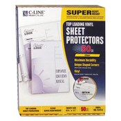 C-Line® Super Heavyweight Vinyl Sheet Protectors, Clear, 2 Sheets, 11 x 8.5, 50/Box Item: CLI61013