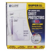 C-Line® Super Heavyweight Vinyl Sheet Protectors, Nonglare, 2 Sheets, 11 x 8.5, 50/Box Item: CLI61018
