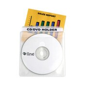C-Line® Deluxe Individual CD/DVD Holders, 2 Disc Capacity, Clear/White, 50/Box Item: CLI61988