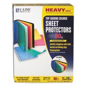 C-Line® Colored Polypropylene Sheet Protectors, Assorted Colors, 2", 11 x 8.5, 50/Box Item: CLI62010