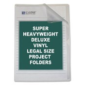 C-Line® Deluxe Vinyl Project Folders, Legal Size, Clear, 50/Box Item: CLI62139