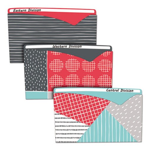 C-Line® Write-On Fashion Poly File Jackets, Straight Tab, Letter Size, Assorted Colors, 6/Pack Item: CLI63540