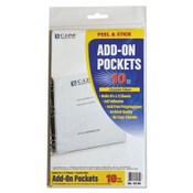 C-Line® Peel and Stick Add-On Filing Pockets, 25", 11 x 8.5, 10/Pack Item: CLI70185