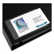C-Line® Self-Adhesive Business Card Holders, Side Load, 2 x 3.5, Clear, 10/Pack Item: CLI70238