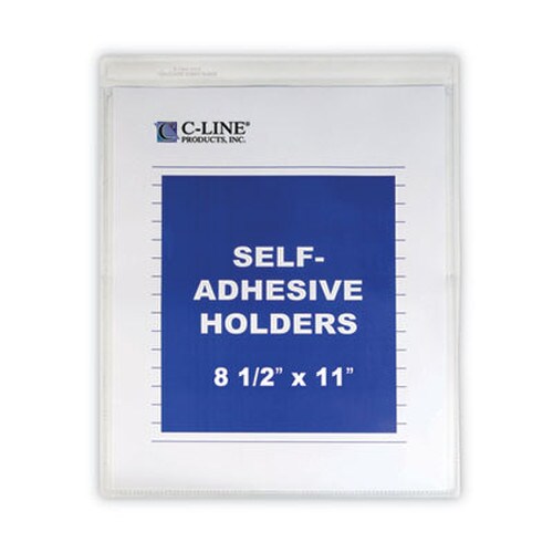 C-Line® Self-Adhesive Shop Ticket Holders, Super Heavy, 15 Sheets, 8.5 x 11, 50/Box Item: CLI70911
