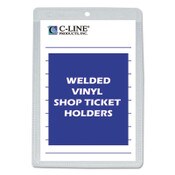 C-Line® Clear Vinyl Shop Ticket Holders, Both Sides Clear, 25 Sheets, 5 x 8, 50/Box Item: CLI80058