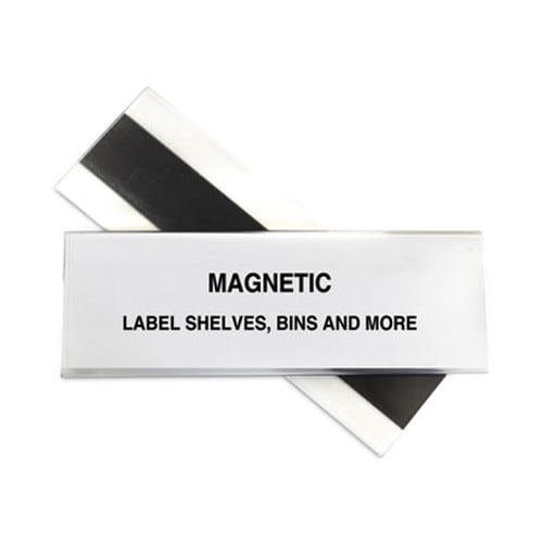 C-Line® HOL-DEX Magnetic Shelf/Bin Label Holders, Side Load, 2 x 6, Clear, 10/Box Item: CLI87247