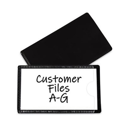 C-Line® Slap-Stick Magnetic Label Holders, Side Load, 4.25 x 2.5, Black, 10/Pack Item: CLI87700