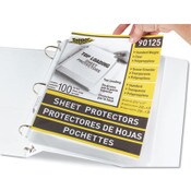 C-Line® Top-Load Polypropylene Sheet Protectors, Standard, Letter, Clear, 2", 100/Box Item: CLI90125