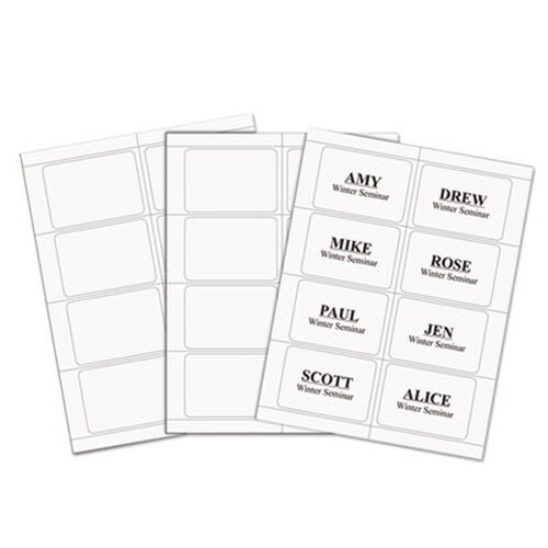C-Line® Laser Printer Name Badges, 3 3/8 x 2 1/3, White, 200/Box Item: CLI92377