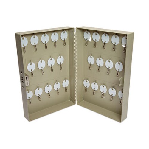 CONTROLTEK® Combination Lockable Key Cabinet, 28-Key, Metal, Sand, 7.75 x 3.25 x 11.5 Item: CNK500124