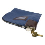 CONTROLTEK® Fabric Deposit Bag, Locking, 8.5 x 11 x 1, Nylon, Blue Item: CNK530980