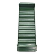 CONTROLTEK® Stackable Plastic Coin Tray, Dimes, 10 Compartments, Stackable, 3.75 x 11.5 x 1.5, Green, 2/Pack Item: CNK560562