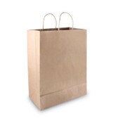 COSCO Premium Shopping Bag, Natural Twisted-Paper Handles, 12" x 6.5" x 17", Brown, 50/Box Item: COS091566