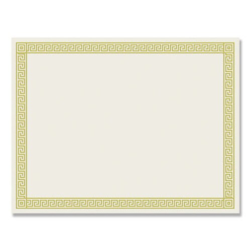 Great Papers!® Foil Border Certificates, 8.5 x 11, Ivory/Gold with Channel Gold Border, 12/Pack Item: COS963070